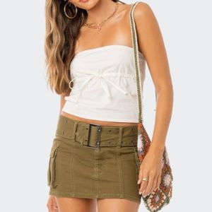 Reva White Strapless Top